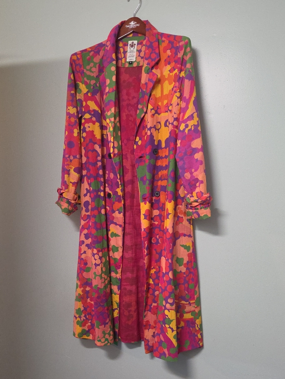 Anthropologie Multicolor Abstract Duster Jacket Roopa Pemmaraju.